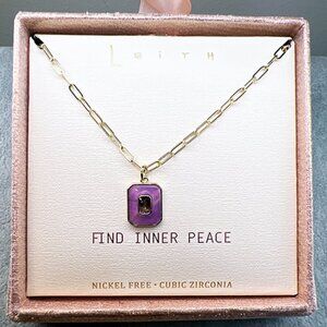 Leith NORDSTROM’S- CZ [ Purple ] Inlay Stone Necklace
